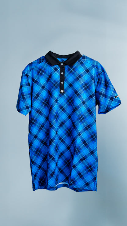 Blue Plaid Polo