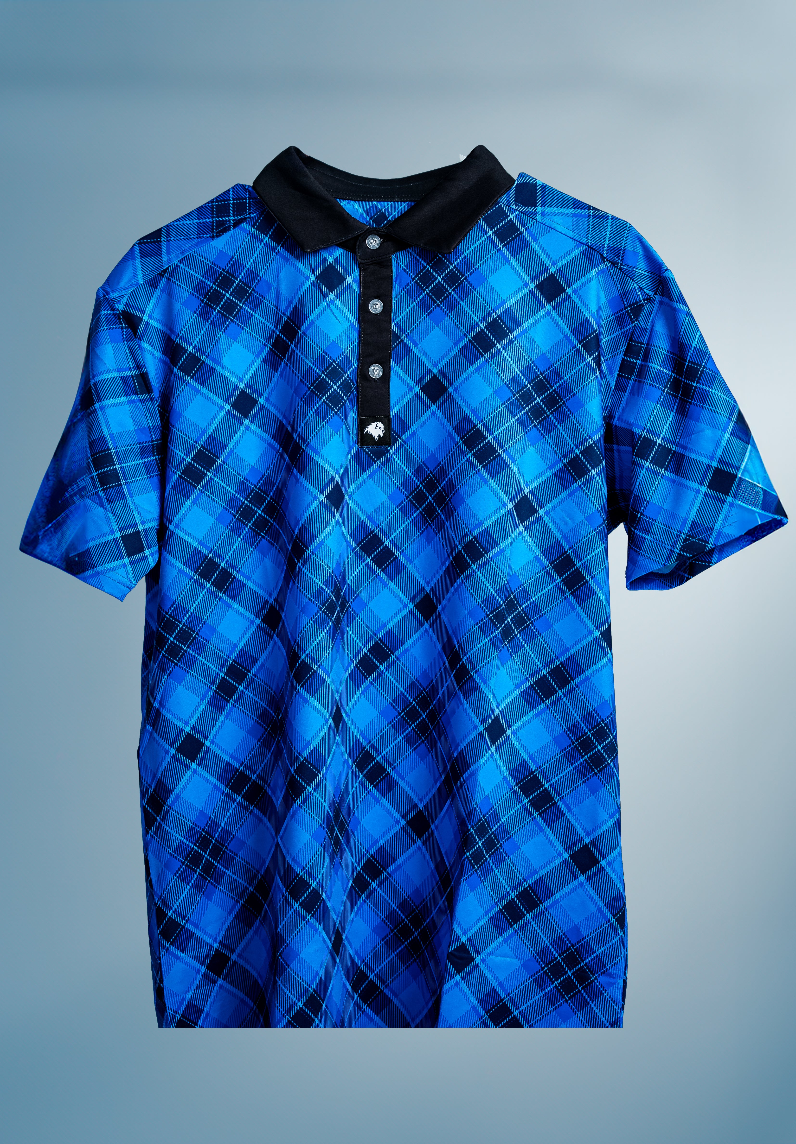 Blue Plaid Polo